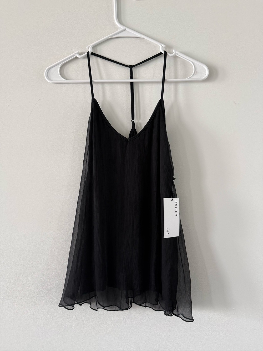 Bailey 44 Black Sheer Strappy Tank Top